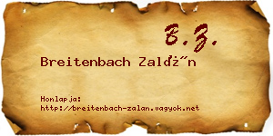 Breitenbach Zalán névjegykártya